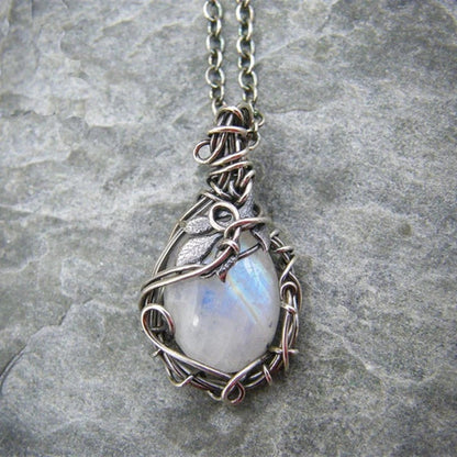 Leaf Vine Moonstone Pendant