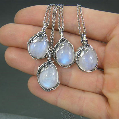 Leaf Vine Moonstone Pendant