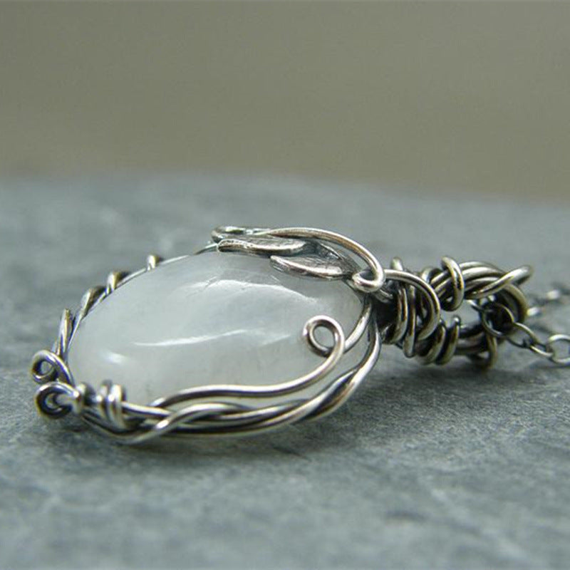 Leaf Vine Moonstone Pendant