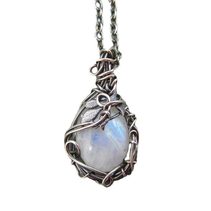 Leaf Vine Moonstone Pendant